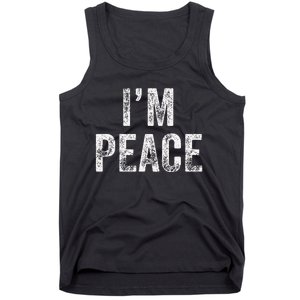 I Come In Peace IM Peace Funny Matching Couple Lovers Tank Top