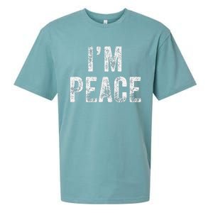 I Come In Peace IM Peace Funny Matching Couple Lovers Sueded Cloud Jersey T-Shirt