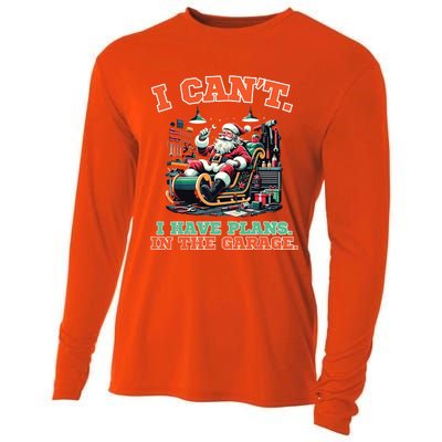 I Cant I Have Plans In The Garage Christmas Car Mechanics Cooling Performance Long Sleeve Crew