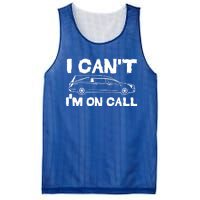 I Cant Im On Call Funny Funeral Director Hearse Gift Mesh Reversible Basketball Jersey Tank