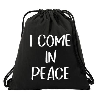 I Come In Peace IM Peace Couple Matching Drawstring Bag