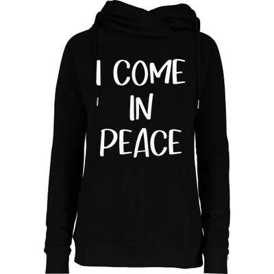 I Come In Peace IM Peace Couple Matching Womens Funnel Neck Pullover Hood