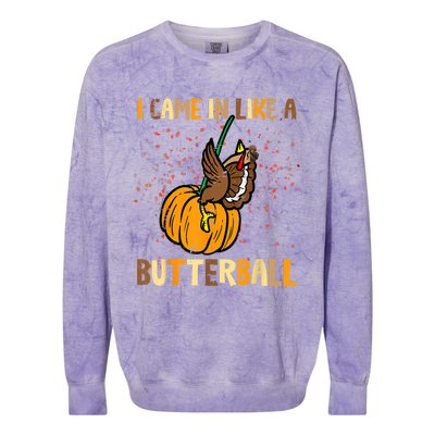 I Came In Like A Butterball Thanksgiving Turkey Colorblast Crewneck Sweatshirt