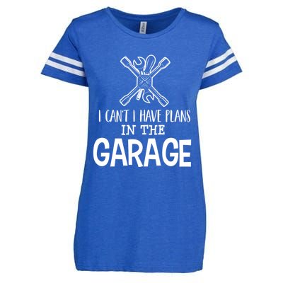 I Can't I Have Plans In The Garage Gift Car Mechanic Gift Binding Gift Enza Ladies Jersey Football T-Shirt