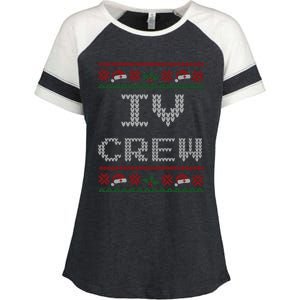 Iv Christmas Intravenous Crew Enza Ladies Jersey Colorblock Tee