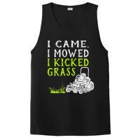 I Came I Mowed I Kicked Grass Funny Lawnmower Landscaping PosiCharge Competitor Tank