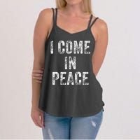 I Come In Peace IM Peace Funny Matching Couple Lovers Women's Strappy Tank