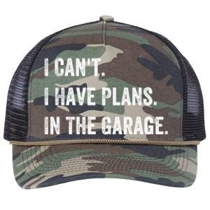 I Can't I Have Plans In The Garage Gift Retro Rope Trucker Hat Cap