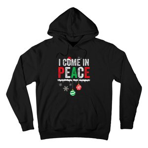 I Come In Peace IM Peace Funny Matching Couple Christmas Hoodie