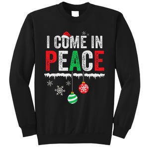 I Come In Peace IM Peace Funny Matching Couple Christmas Sweatshirt