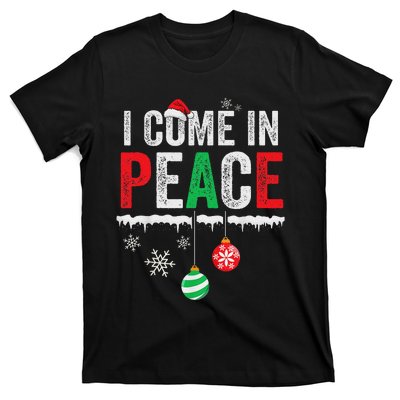 I Come In Peace IM Peace Funny Matching Couple Christmas T-Shirt