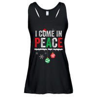 I Come In Peace IM Peace Funny Matching Couple Christmas Ladies Essential Flowy Tank