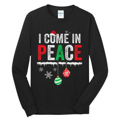 I Come In Peace IM Peace Funny Matching Couple Christmas Tall Long Sleeve T-Shirt