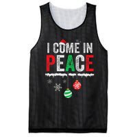 I Come In Peace IM Peace Funny Matching Couple Christmas Mesh Reversible Basketball Jersey Tank