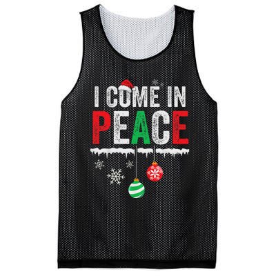 I Come In Peace IM Peace Funny Matching Couple Christmas Mesh Reversible Basketball Jersey Tank