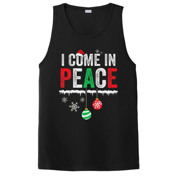 I Come In Peace IM Peace Funny Matching Couple Christmas PosiCharge Competitor Tank