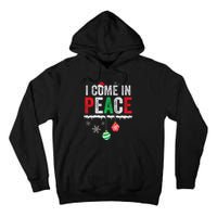 I Come In Peace IM Peace Funny Matching Couple Christmas Tall Hoodie