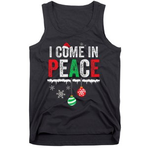 I Come In Peace IM Peace Funny Matching Couple Christmas Tank Top