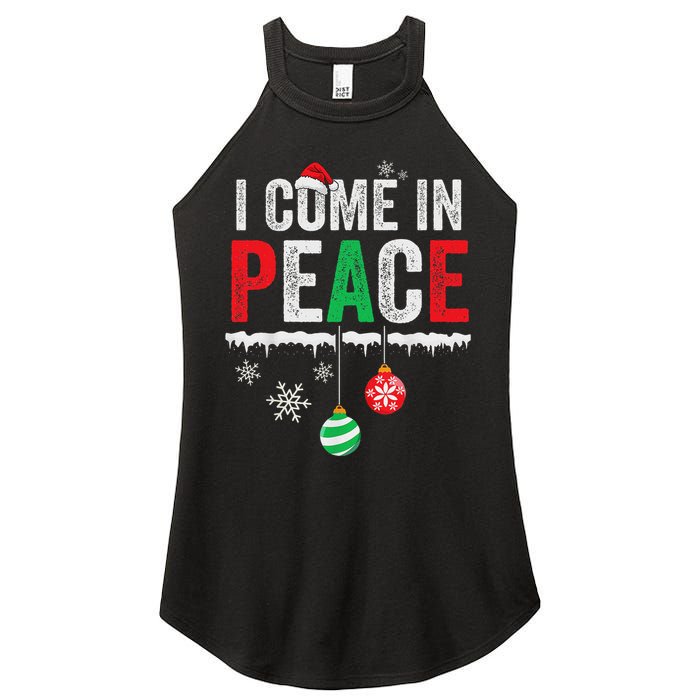 I Come In Peace IM Peace Funny Matching Couple Christmas Women's Perfect Tri Rocker Tank