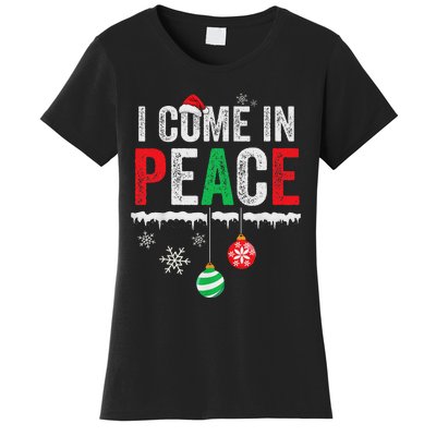 I Come In Peace IM Peace Funny Matching Couple Christmas Women's T-Shirt