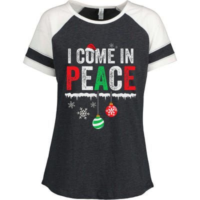 I Come In Peace IM Peace Funny Matching Couple Christmas Enza Ladies Jersey Colorblock Tee