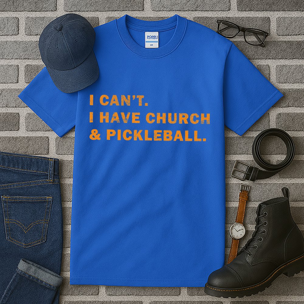 I CanT I Have Church And Pickleball Tall T-Shirt