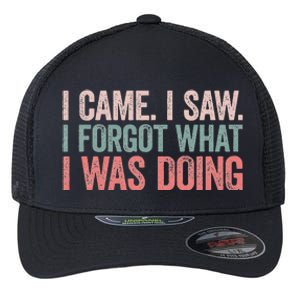 I Came I Saw I Forgot What I Was Doing Flexfit Unipanel Trucker Cap