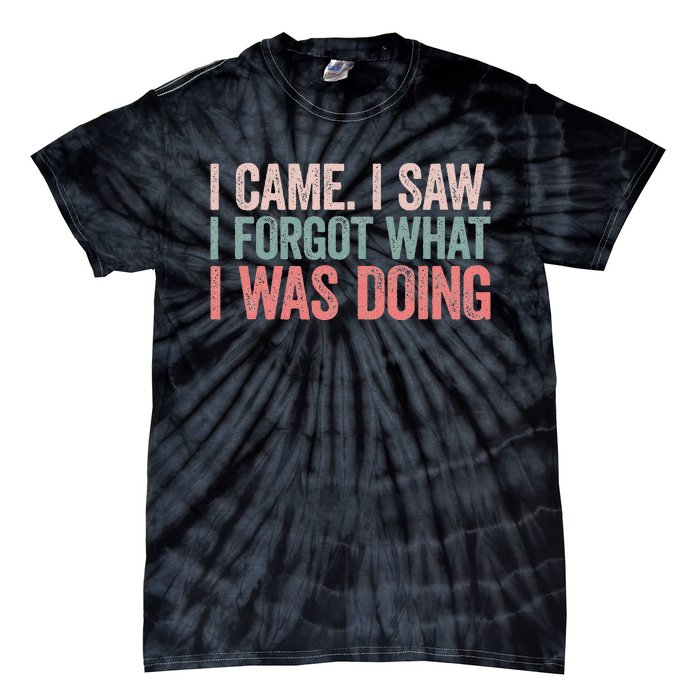 I Came I Saw I Forgot What I Was Doing Tie-Dye T-Shirt