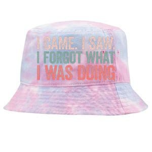 I Came I Saw I Forgot What I Was Doing Tie-Dyed Bucket Hat