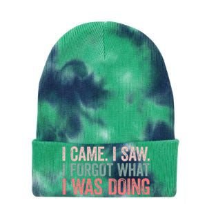 I Came I Saw I Forgot What I Was Doing Tie Dye 12in Knit Beanie