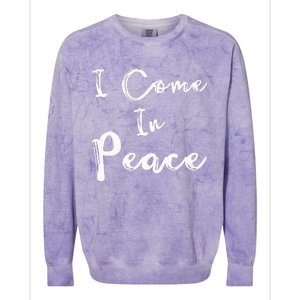 I Come In Peace Im Peace Funny Matching Couple Colorblast Crewneck Sweatshirt