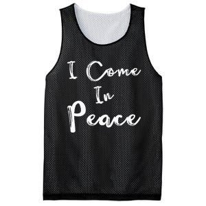 I Come In Peace Im Peace Funny Matching Couple Mesh Reversible Basketball Jersey Tank