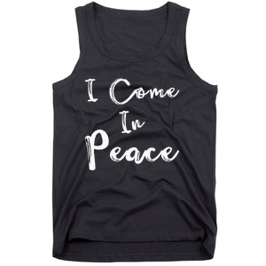 I Come In Peace Im Peace Funny Matching Couple Tank Top