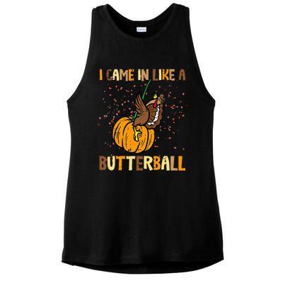 I Came In Like A Butterball Thanksgiving Turkey Ladies PosiCharge Tri-Blend Wicking Tank