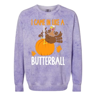 I Came In Like A Butterball Funny Thanksgiving Colorblast Crewneck Sweatshirt