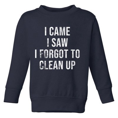 I Came I Saw I Forgot To Clean Up Funny Toddler Sweatshirt
