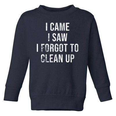 I Came I Saw I Forgot To Clean Up Funny Toddler Sweatshirt