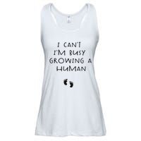 I CanT IM Busy Growing A Human Pregnancy Announcet Mom Ladies Essential Flowy Tank