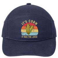 It`s Corn It Has The Juice Retro Funny Corn Trendy 7-Panel Snapback Hat