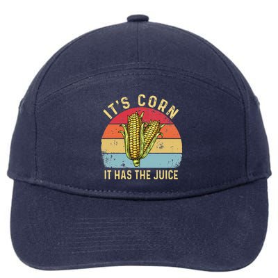 It`s Corn It Has The Juice Retro Funny Corn Trendy 7-Panel Snapback Hat