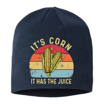 It`s Corn It Has The Juice Retro Funny Corn Trendy Sustainable Beanie