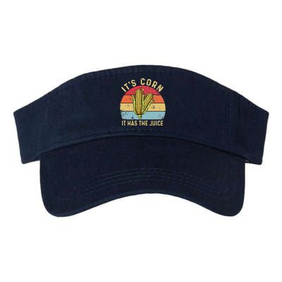 It`s Corn It Has The Juice Retro Funny Corn Trendy Valucap Bio-Washed Visor