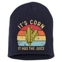 It`s Corn It Has The Juice Retro Funny Corn Trendy Short Acrylic Beanie