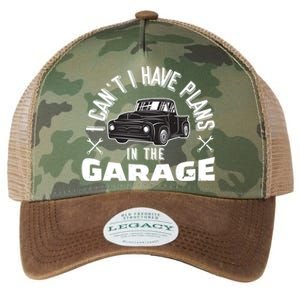 I Can't I Have Plans In The Garage Funny Gift Legacy Tie Dye Trucker Hat