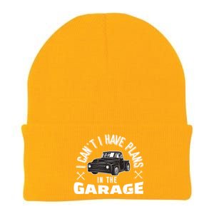 I Can't I Have Plans In The Garage Funny Gift Knit Cap Winter Beanie