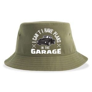 I Can't I Have Plans In The Garage Funny Gift Sustainable Bucket Hat