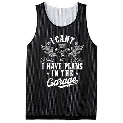 I Cant I Have Plans In The Garage Fathers Day Car Mechanics Mesh Reversible Basketball Jersey Tank