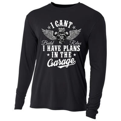 I Cant I Have Plans In The Garage Fathers Day Car Mechanics Cooling Performance Long Sleeve Crew