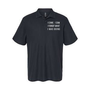 I Came I Saw I Forgot What I Was Doing Softstyle Adult Sport Polo