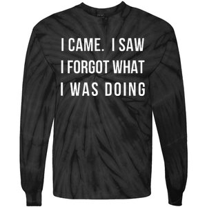 I Came I Saw I Forgot What I Was Doing Tie-Dye Long Sleeve Shirt